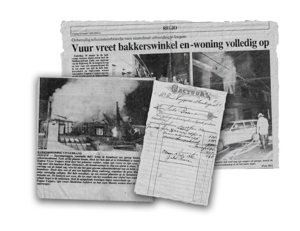 Kranten artikel brand Bakkerij Cuypers